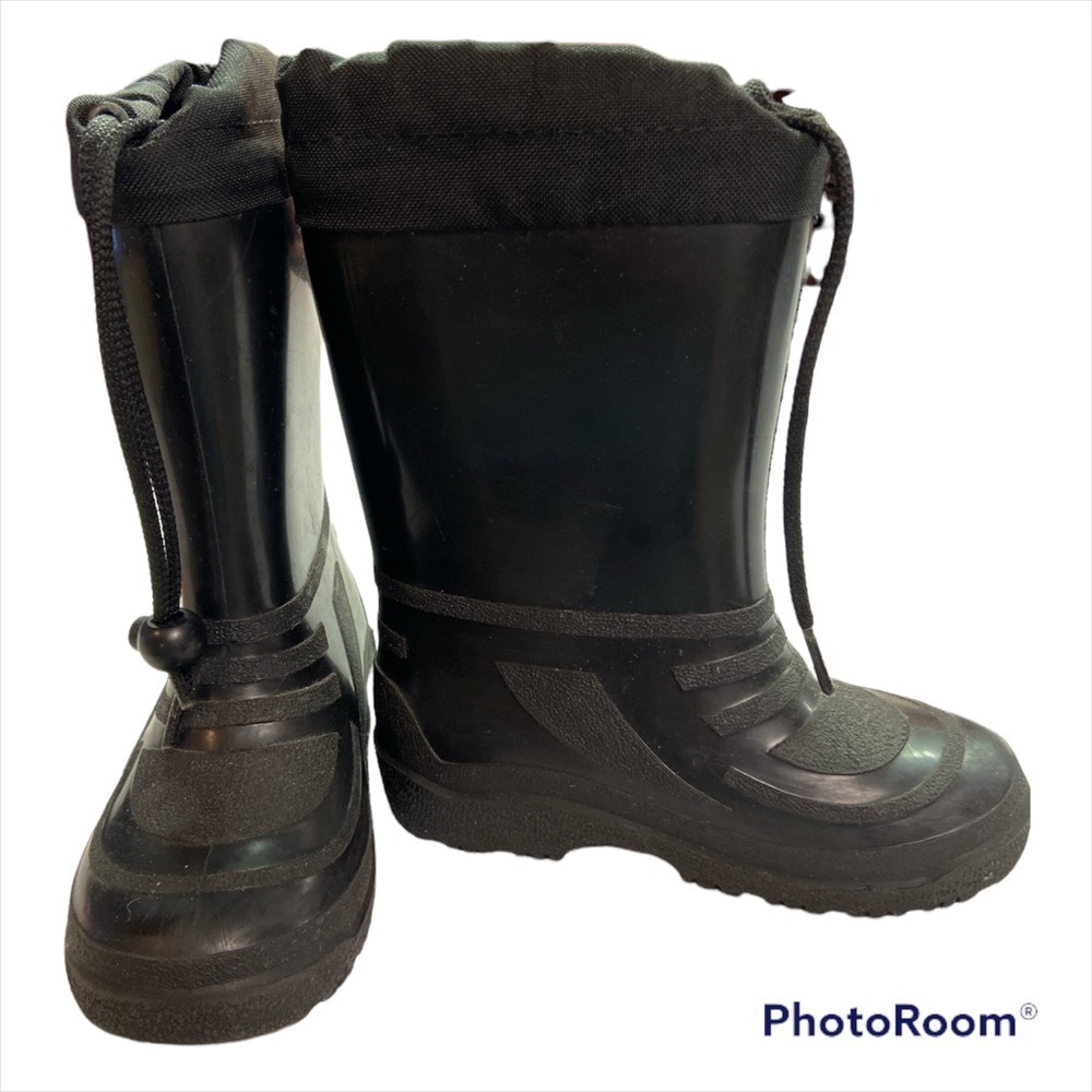 Tundra Child’s Black Snow/Rain Winter Boot Removable Lining Size 10